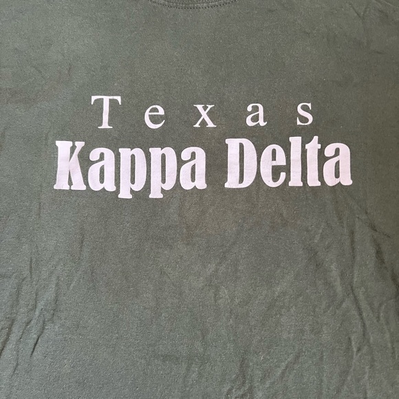 Size large Texas Kappa Delta sage green long sleeve Tshirt. - Picture 2 of 3